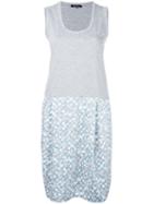 Garpart Pattern Skirt Tank Dress, Women's, Size: Xs, Grey, Cotton