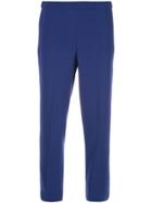 Theory Plain Cropped Trousers - Blue