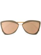 Alexander Mcqueen Oversized Tinted Sunglasses - Metallic