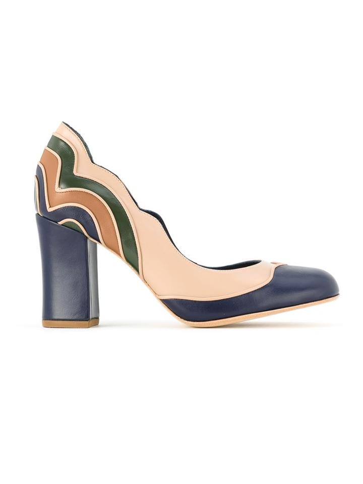 Sarah Chofakian Panel Heeled Pumps