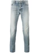 Saint Laurent - Mid-waist Washed Slim Fit Jeans - Men - Cotton - 33, Blue, Cotton