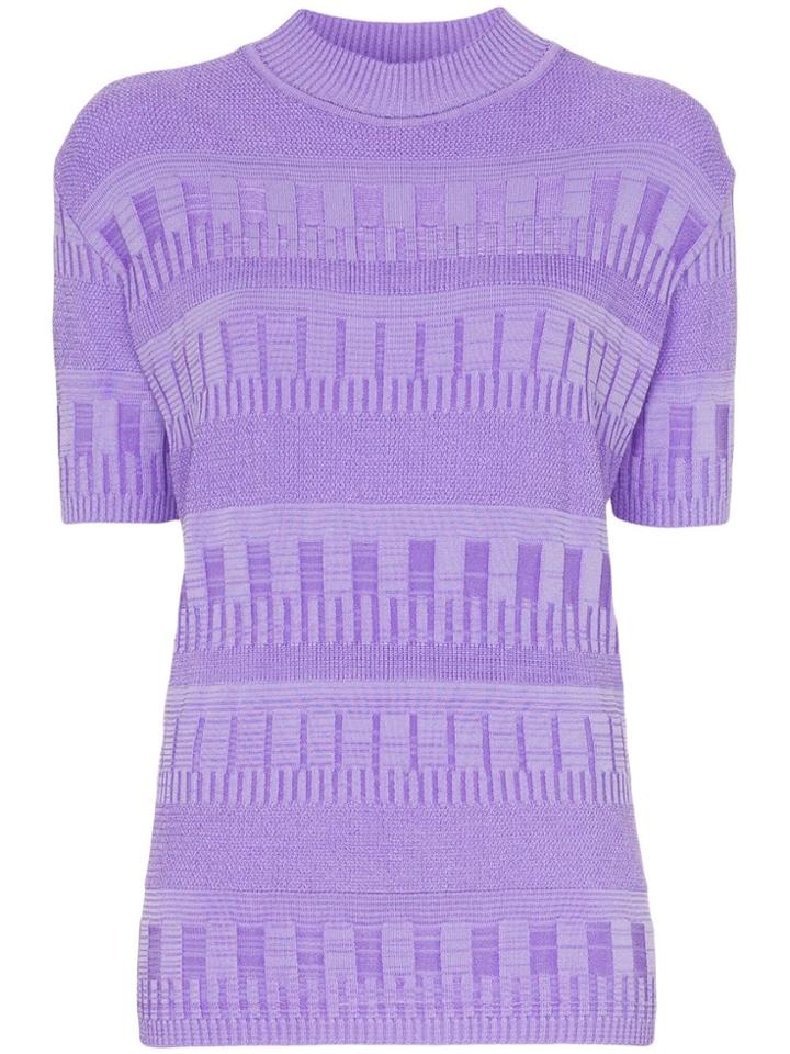 Cap Turtle Neck Jumper - Purple