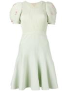 Giambattista Valli - Flared Dress - Women - Cotton/polyamide/spandex/elastane - 44, Green, Cotton/polyamide/spandex/elastane