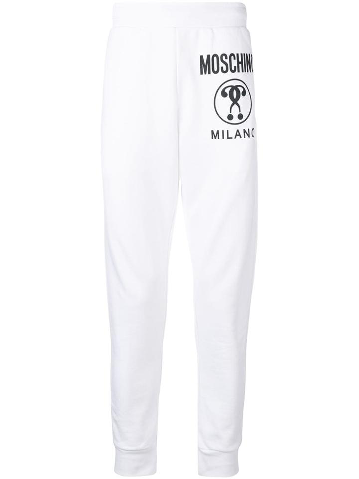 Moschino Logo Track Pants - White