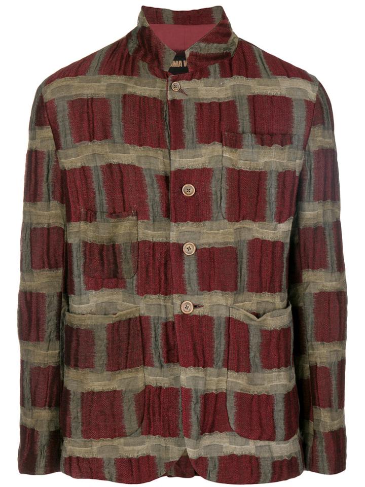Uma Wang Geometric Pattern Blazer - Brown