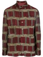 Uma Wang Geometric Pattern Blazer - Brown