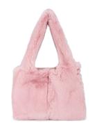 Miu Miu Large Rabbit Fur Cross Handle Bucket Bag - Pink & Purple