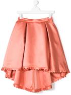 Elisabetta Franchi La Mia Bambina Scalloped Trim Skirt - Pink & Purple