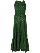 3.1 Phillip Lim Printed Pintucked Gown - Green