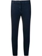 Kiltie Cropped Skinny Jeans - Blue
