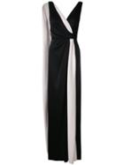 Paule Ka - Draped Woven Column Dress - Women - Polyester/triacetate - 38, Black, Polyester/triacetate