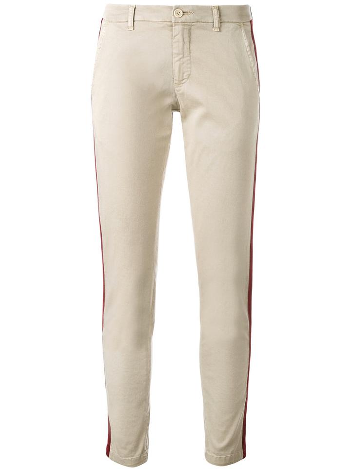 P.a.r.o.s.h. - Red Stripe Trousers - Women - Cotton/spandex/elastane - S, Nude/neutrals, Cotton/spandex/elastane