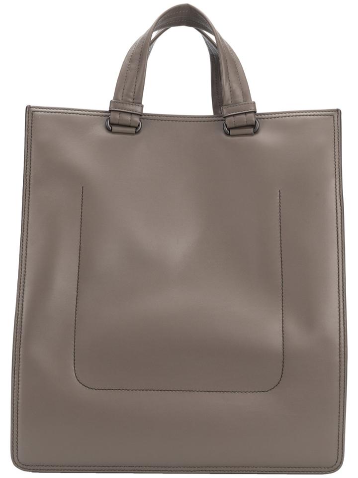 Bottega Veneta Intrecciato Weave Panelled Tote - Brown