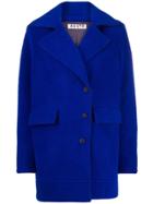 Aalto Off-center Button Coat - Blue