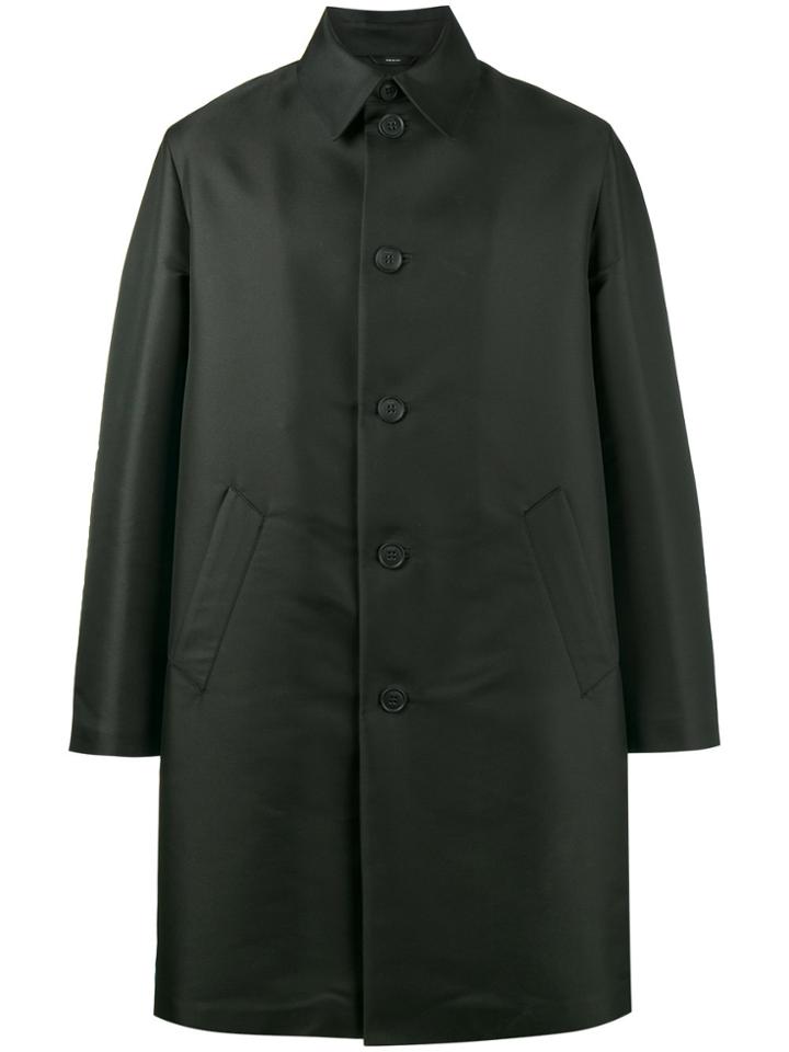 Fendi Nylon Mac With Side Detail - Black