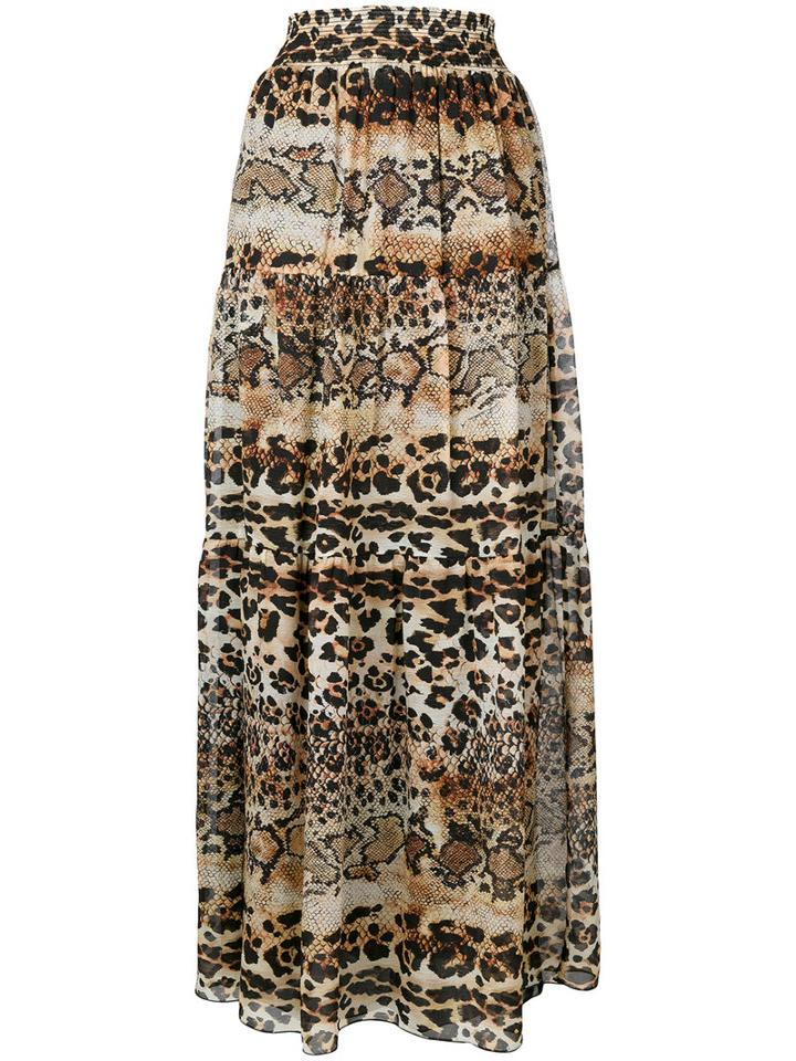 Just Cavalli - Printed Full Skirt - Women - Silk/viscose - 38, Silk/viscose
