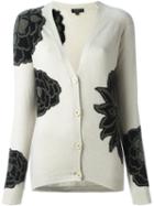 Etro Floral Pattern Cardigan, Women's, Size: 40, Nude/neutrals, Cashmere/wool
