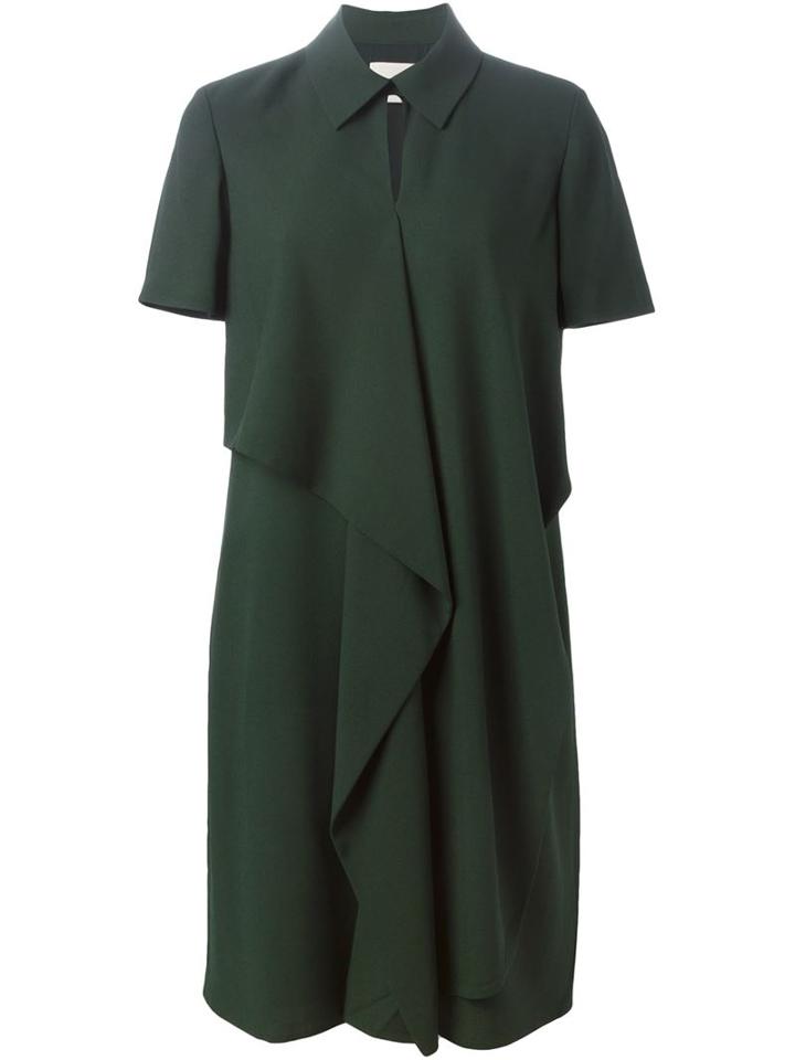 Jason Wu Draped Front Dress, Women's, Size: 6, Green, Silk/acetate/viscose