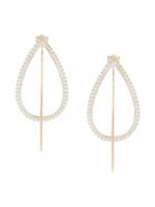 Natalie Marie 9kt Yellow Gold And Silver Dotted Hina Hoops
