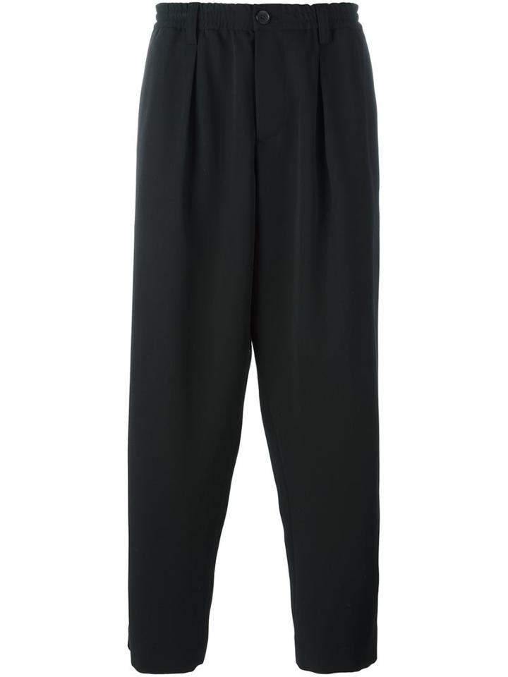 Marni Tapered Trousers, Men's, Size: 48, Black, Virgin Wool