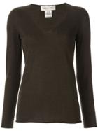 Lamberto Losani V-neck Jumper - Brown