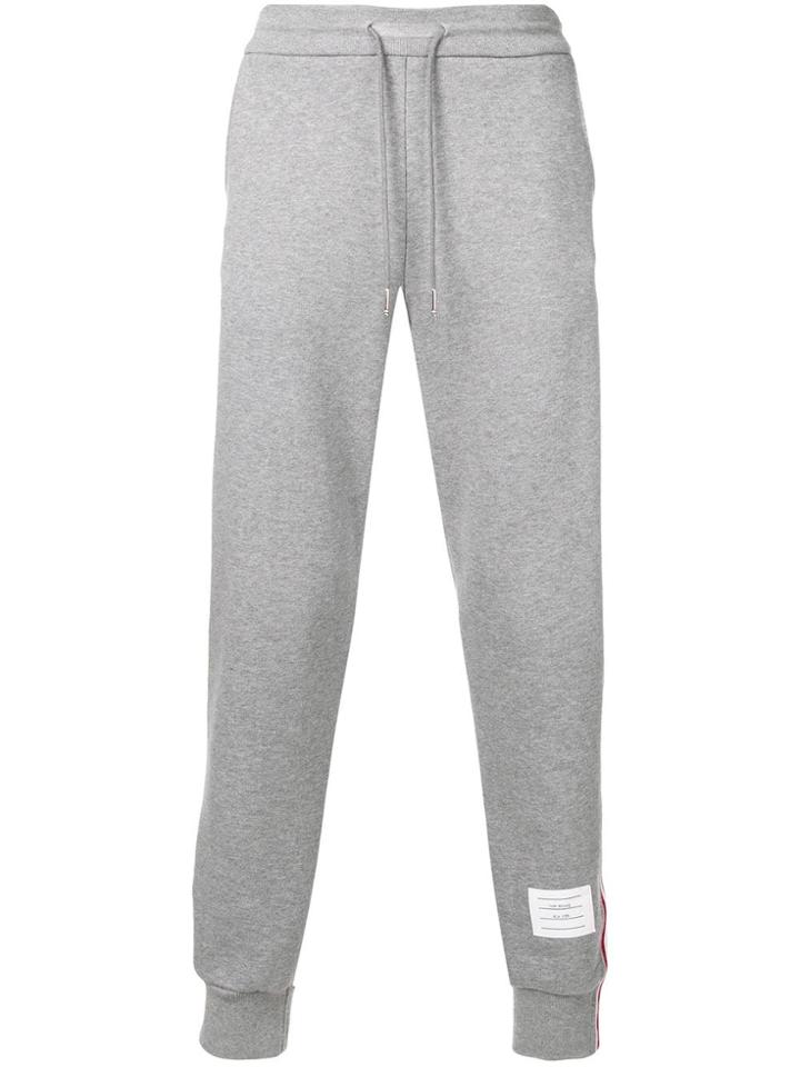 Thom Browne Rwb Stripe Loopback Sweatpants - Grey
