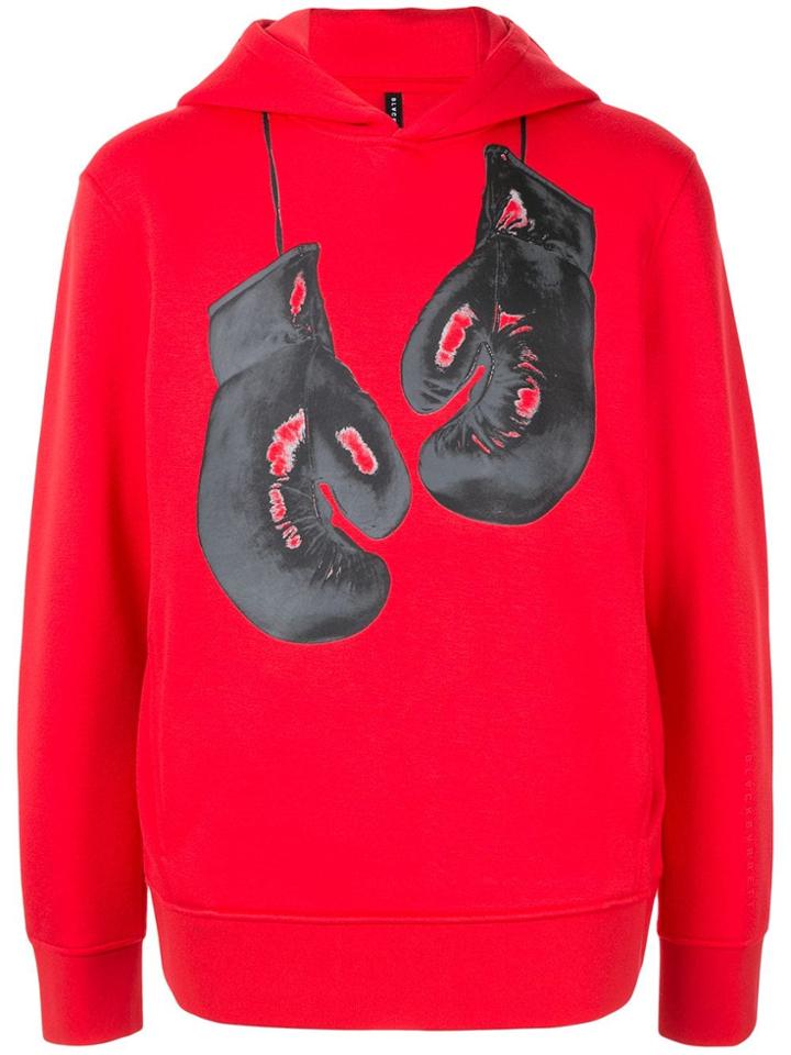 Blackbarrett Printed Boxing Gloves Hoodie - Red