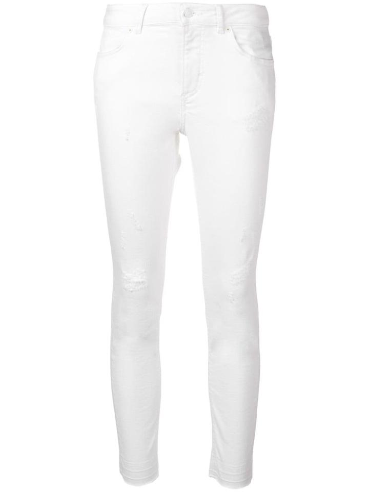 Escada Sport Mid Rise Skinny Jeans - White
