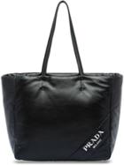 Prada Logo Shopping Bag - Black