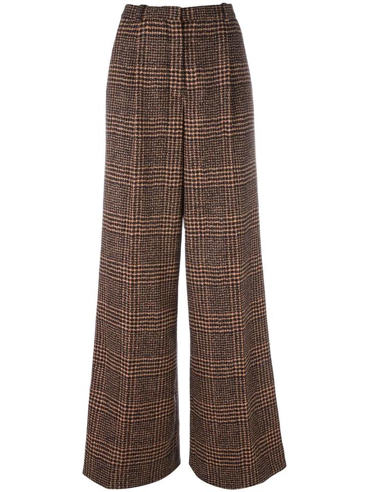 Sonia Rykiel Checked Tweed Trousers, Women's, Size: 34, Black, Viscose/wool/alpaca