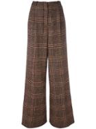 Sonia Rykiel Checked Tweed Trousers, Women's, Size: 34, Black, Viscose/wool/alpaca