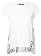 Sacai - Star Panel T-shirt - Women - Linen/flax/polyester - 2, Women's, White, Linen/flax/polyester