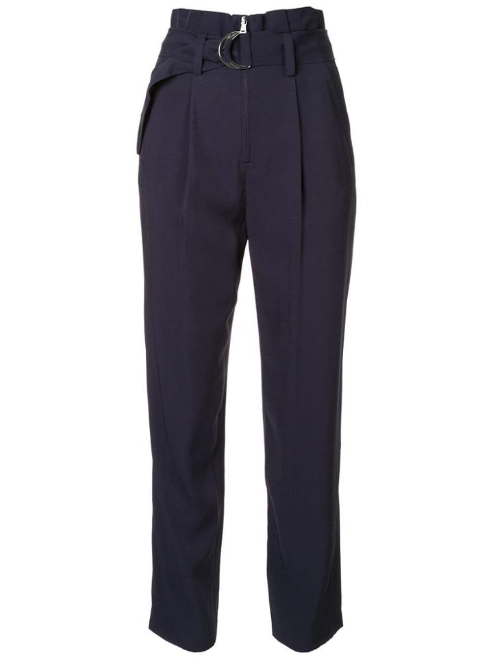 Jonathan Simkhai Pleated Waist Trousers - Blue
