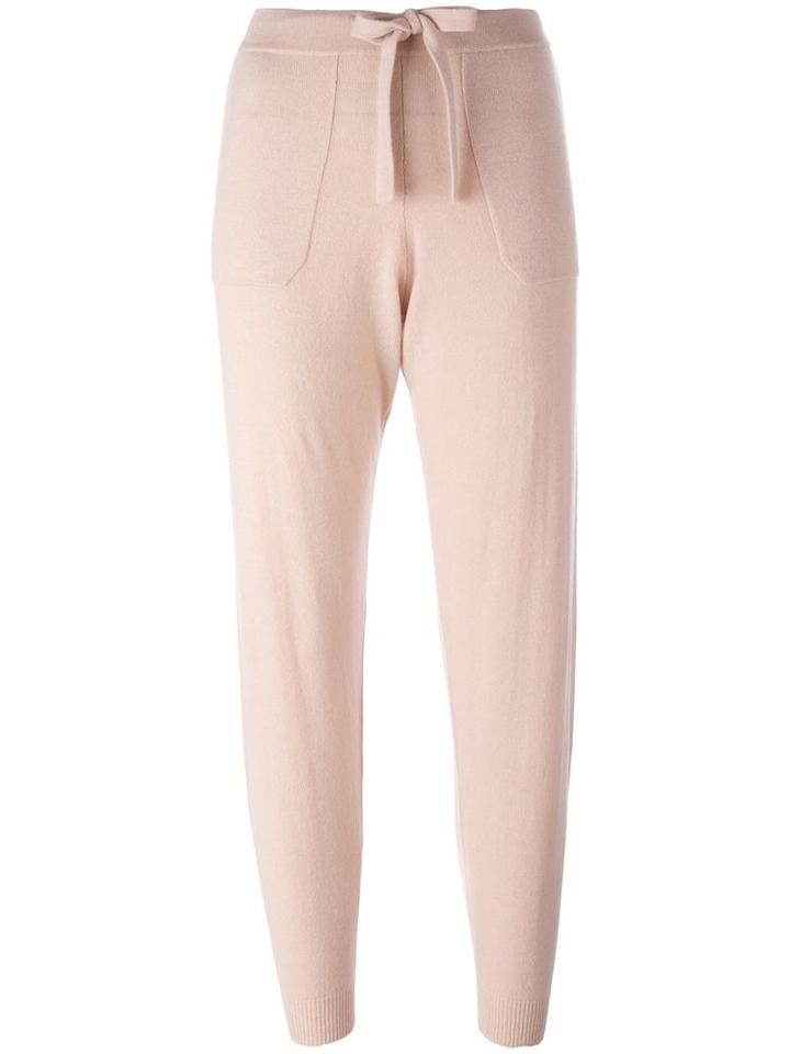 Allude Cropped Track Pants, Women's, Size: Medium, Pink/purple, Cashmere/virgin Wool