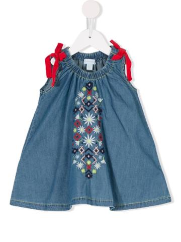 Margherita Kids Embroidered Denim Top, Infant Girl's, Size: 6 Mth, Blue