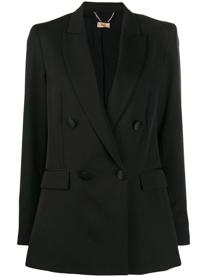 Liu Jo Double-breasted Straight-fit Blazer - Black