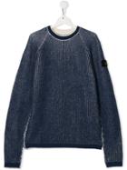 Stone Island Junior Teen Contrast Knitted Jumper - Blue