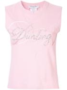 Christian Dior Vintage Embellished Tank Top - Pink