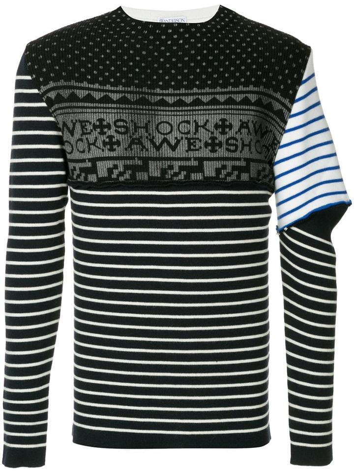 Jw Anderson Knit Mix Sweater - Black