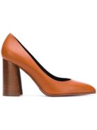 Deimille Pointed Heel Pumps - Brown