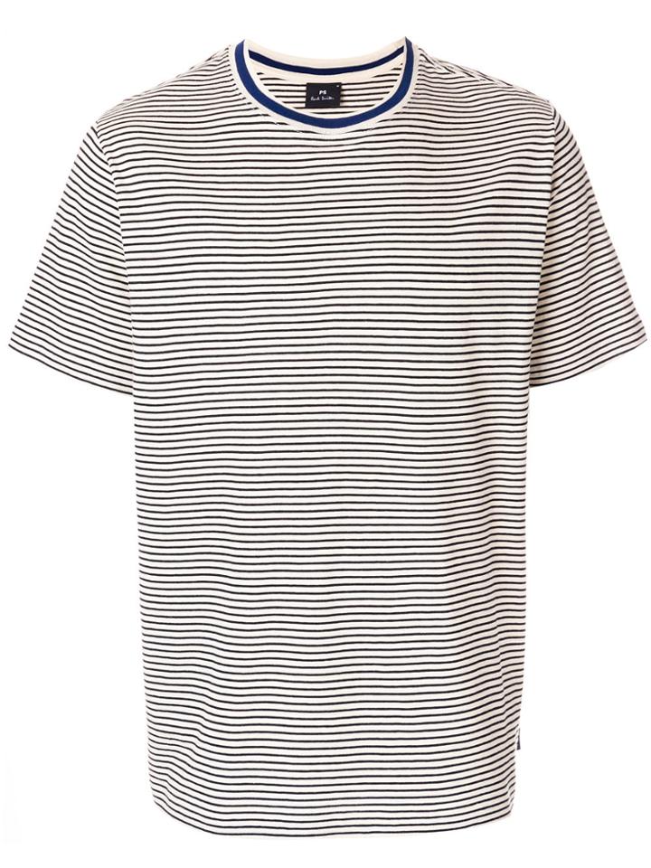 Ps By Paul Smith Striped T-shirt - Nude & Neutrals