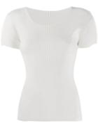 Pleats Please By Issey Miyake Short-sleeve Pleated Top - White