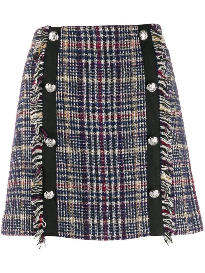 Veronica Beard Celie Tweed Skirt - Blue