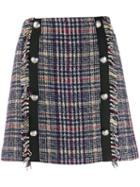 Veronica Beard Celie Tweed Skirt - Blue