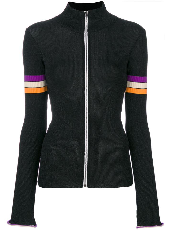 Ssheena Slim Fit Stripe Sweater - Black