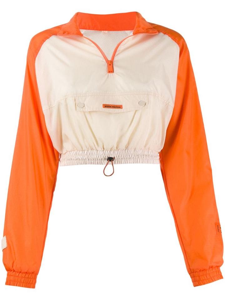 Heron Preston Cropped Windbreaker Top - Orange