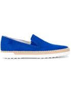 Tod S Slip-on Sneakers, Women's, Size: 35.5, Blue, Suede/leather/rubber