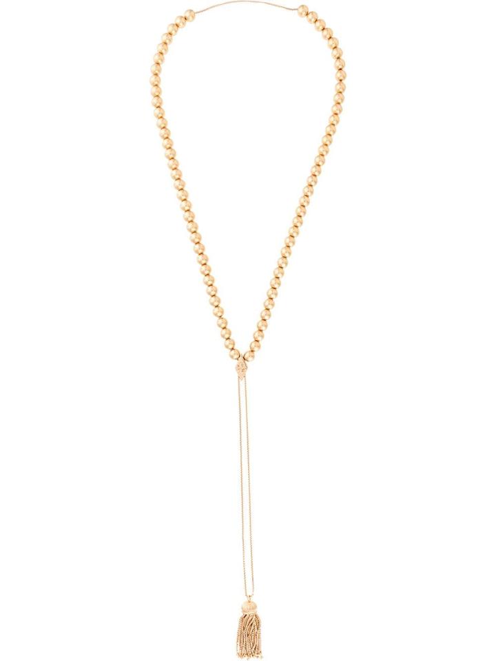 Tory Burch Bead And Tassel Necklace - Gold