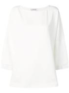 Max Mara Cropped Sleeved Blouse - White
