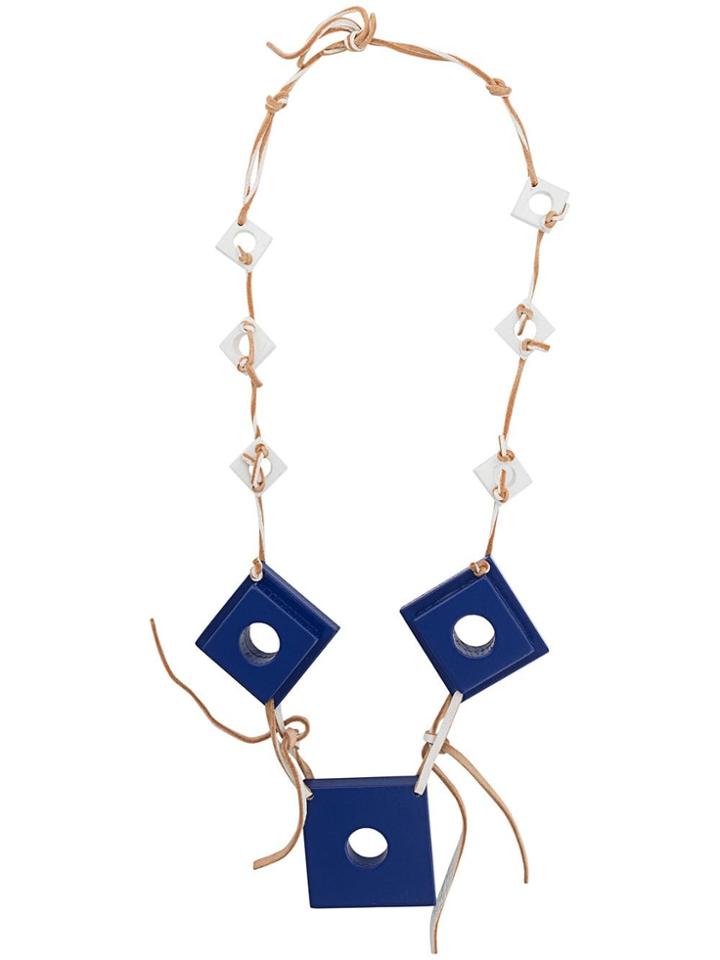 Corto Moltedo Square Charms Necklace - Blue